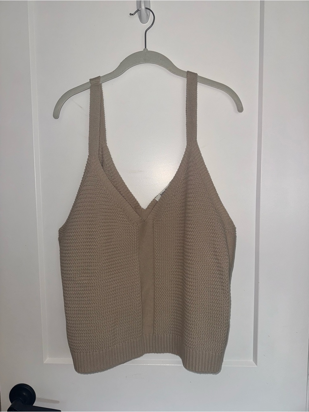 Splendid Taupe Knit V-Neck Tank